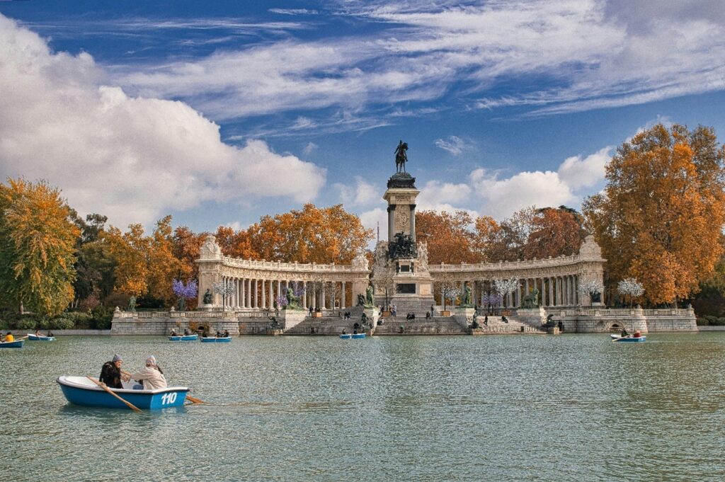 explore beautiful parks like Retiro Park on your itinerary in Madrid